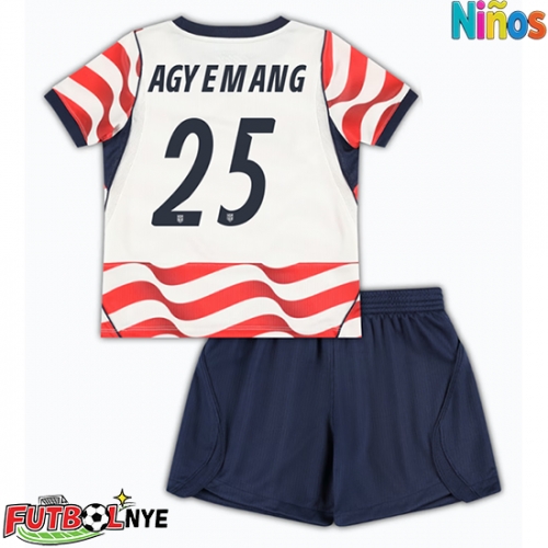 Camiseta Estados Unidos Patrick Agyemang #25 Primera Equipación para niños Mundial 2026 manga corta (+ pantalones cortos)